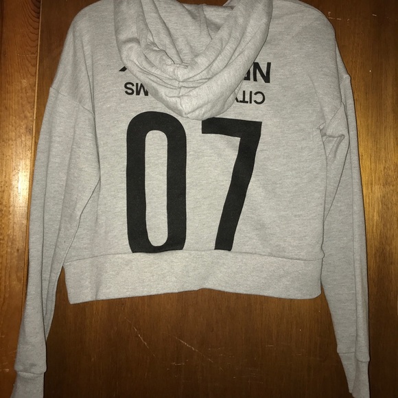 Cropped Gray Hoodie - Picture 3 of 4